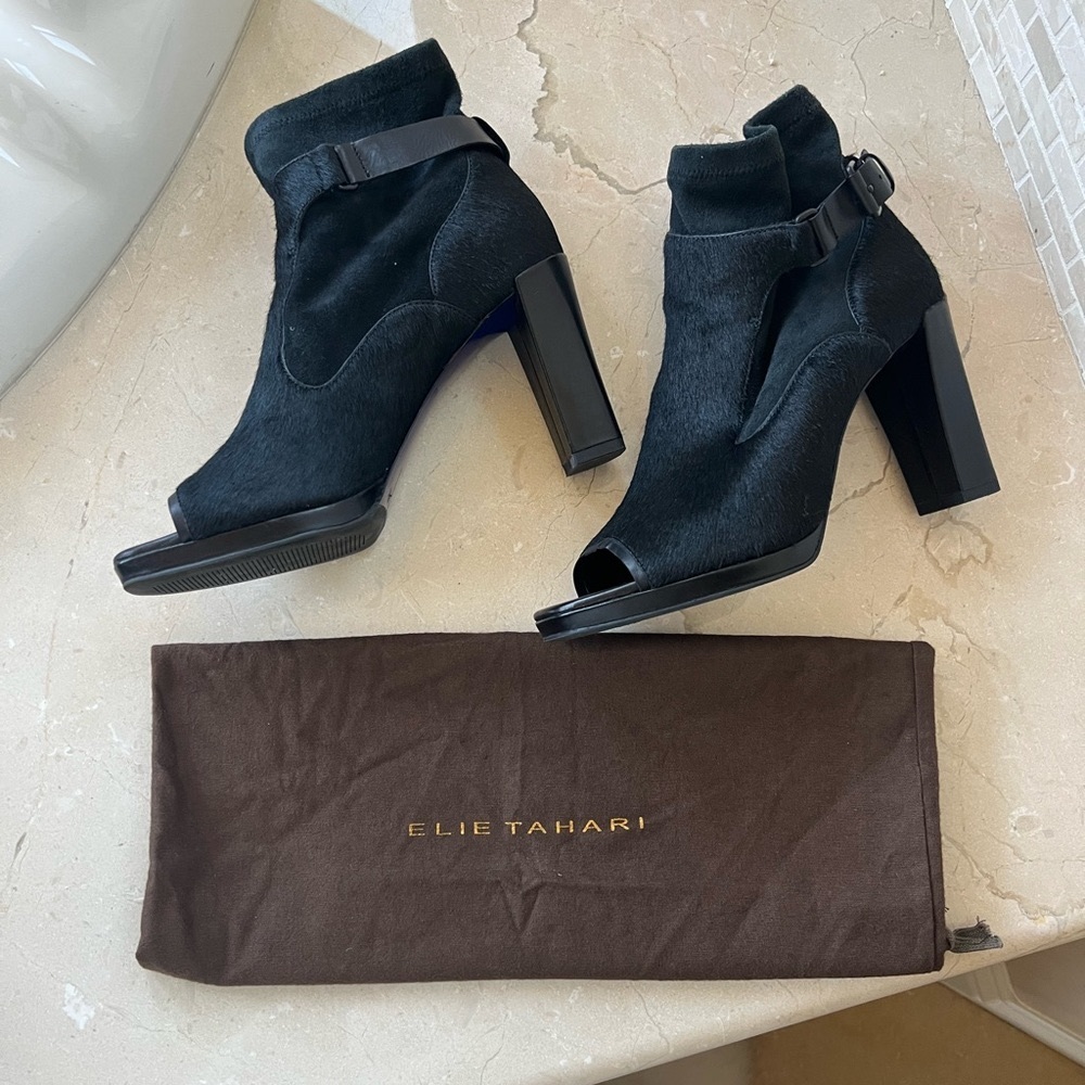 Elie tahari ankle booties.